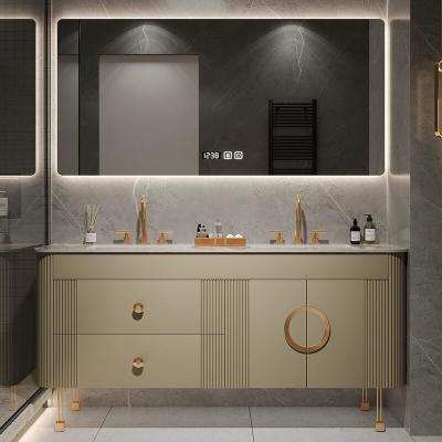 Cina Manicotti Hardware E1 Ambiente Standard Bagno a doppio lavandino Vanità per famiglia moderna in vendita