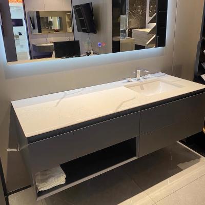 China Modern Carcase Material Particleboard Bathroom Vanity Cabinet with Luxury European Style for sale