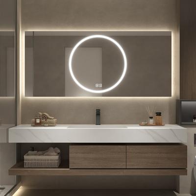 China Custom Single Sink Bathroom Vanity with European Style Wood and Modern Luxury Design for sale