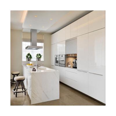 China Advantageous Waterproof Fireproof Gloss Island Kitchen Cabinet for Popular Furniture for sale