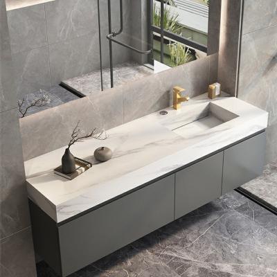 China Solid Wood Double Sink Bathroom Vanity with Best Style Ceramic Top Cabinet Basin for sale