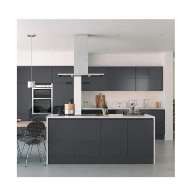 China Waterproof Fireproof Complete Matte Kitchen Cabinet with Solid Wood and Modern Design for sale