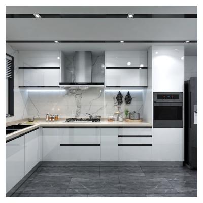 China Customized White Glossy Kitchen Cabinet Sets Modern Design for Your Perfect Kitchen for sale