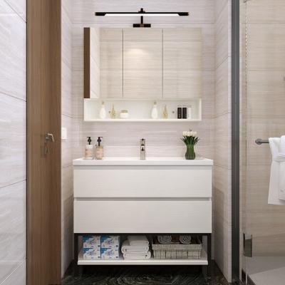 China Quartz Stone Countertop Waterproof Wall Wood Bathroom Vanity for End Bathroom Designs for sale