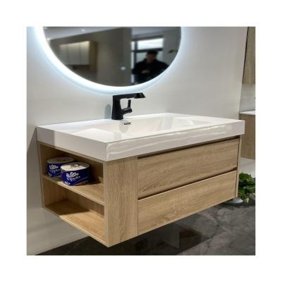 China Customized Width Modern Wood PVC Bathroom Vanity Furniture for Waterproof Solutions for sale