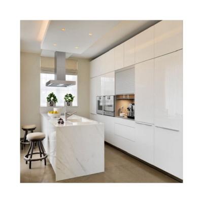 China Customized Veneer Color Solid Wood Complete Kitchen Cabinet Sets for Modern Kitchen for sale