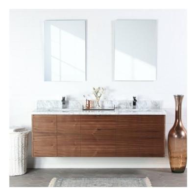 China Moderne badkamer vanity kast met massief houten constructie en lak afwerking Te koop