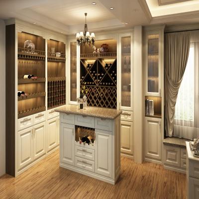 China MR HDF Euro Style Custom Home Furniture Luxury Wine Bar Counter High End Modern Home Bar Rack Wine for sale