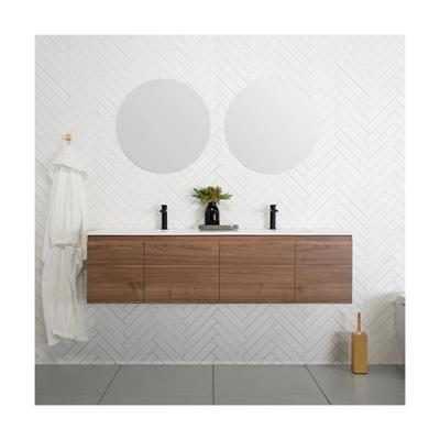 China Wall Mounted Lavatory Sink Bathroom Vanity Cabinet Set with Counter Top Silver Mirror for sale