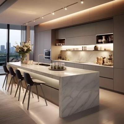 China Modern Simple Design Kitchen Furniture with Customized Veneer Color Custom Selection for sale