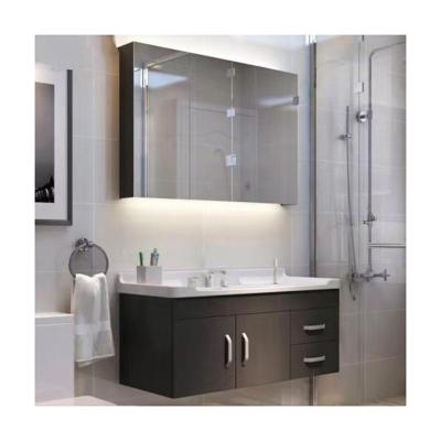 China Modern Design Black Wooden Bathroom Vanity Cabinet with Customization Option from Top for sale