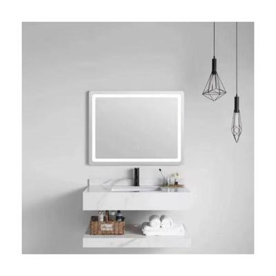 China Directly Sell Modern Furniture White Vanity Pvc Bathroom Cabinet with Washing Basin for sale