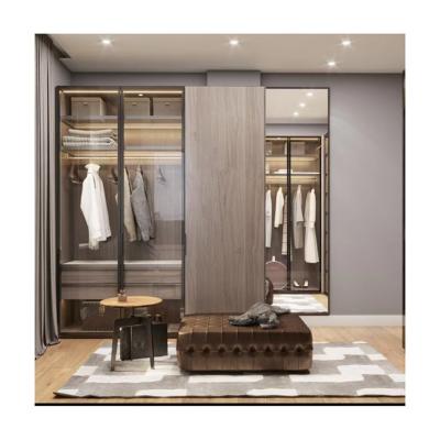 China 2024 Muebles de dormitorio de madera de aluminio contemporáneo para armario personalizado en venta