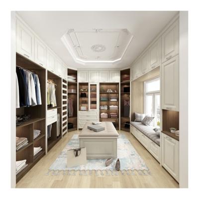 China Contemporary Bedroom Walk-in Wardrobe with Custom Wooden Design and MR HDF Board for sale