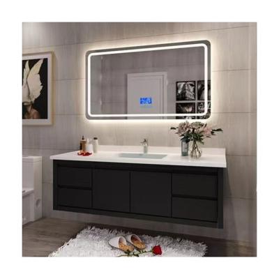 China Transform Your Bathroom with Solid Wood Wall Mounted Vanities and Floating Wash Basin for sale