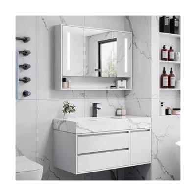 China 38-46 in Width Rectangle YALIG Customized Traditional Elegant White Wooden Bathroom Cabinet for sale