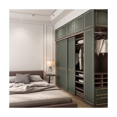 China YALIG Hotel Furniture Modern Wooden Sliding Door Wardrobe for Built-in Closet System for sale