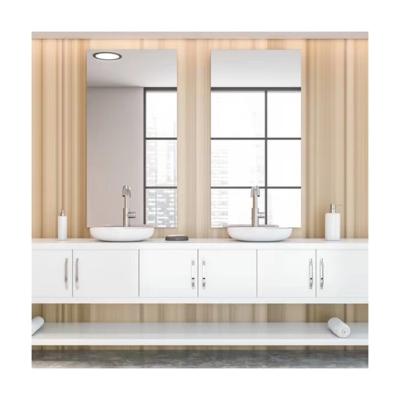 China Mirror Included Yes Wall Mounted MDF Vanity Bathroom Cabinet with Acrylic Door Panel for sale