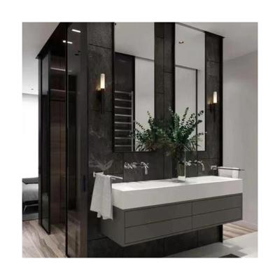 China Wall Mounted Hotel Bathroom Vanity YALIG Modern Cabinet with Included Countertop for sale