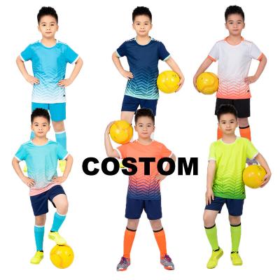 China Square 22/23 Custom Pink Yellow Blue Logo Kids Soccer Jersey Player Version High Quality Black Thai Red And White World Cup for sale