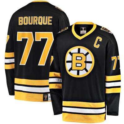 China Shirts & Tops Mens Boston Bruins Branded Black Retired Ice Hockey Jersey Winter Sports Hockey Uniforms Player Custom Adult Any Name for sale