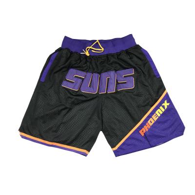 China Breathable Embroidered Basketball Shorts Stitched Mesh Classical Basketball Jersey Kobe Jordon James Sports Uniform for sale