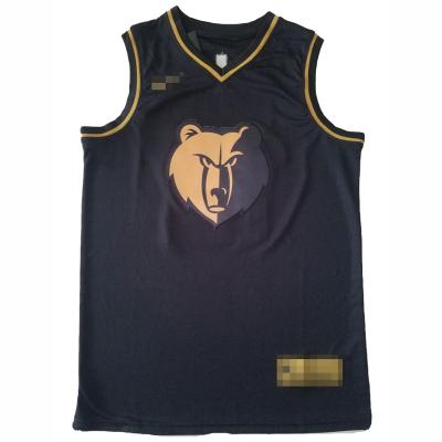 China Classic Basketball Mesh Embroidered Sports Wear Grizzlie Team Basketball Jersey Breathable Hardwood Uniform Morant #12 Bibby #10 for sale