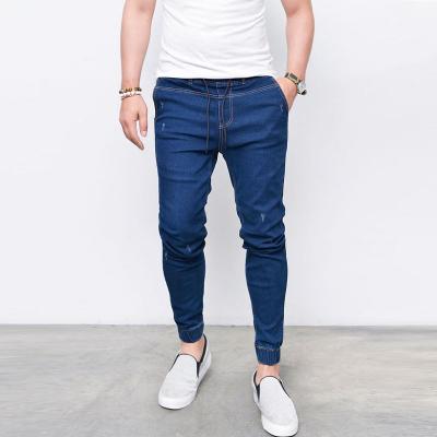 China Color Fade Proof Ripped Men's Plus Size Jeans Stacked High Quality Vintage Style Jeans Fashion Street Wear for sale