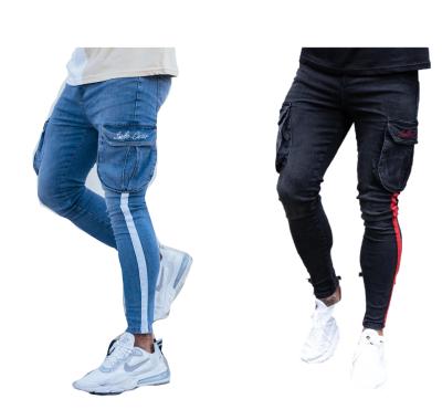 China Color Fade Proof Hip Hop Style Men's Slim Jeans Plus Size Mens Denim Cargo Pants High Quality Stacked Skinny Jeans for sale