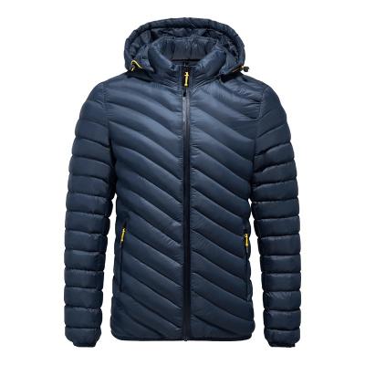 China Waterproof High Quality Men's Stripper Jacket Cotton Padded Winter Jacket Coat Windproof Thin Bubble Jacket Full for sale