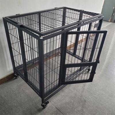 China Breathable Black Canvas Kennel Iron Cage-01-M Large Bamboo 95X65X76=37