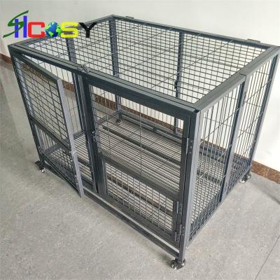 China M Size Sustainable Folding Double Door 98X65X78cm Iron Dog Cage Pet House For Pet Accessory for sale