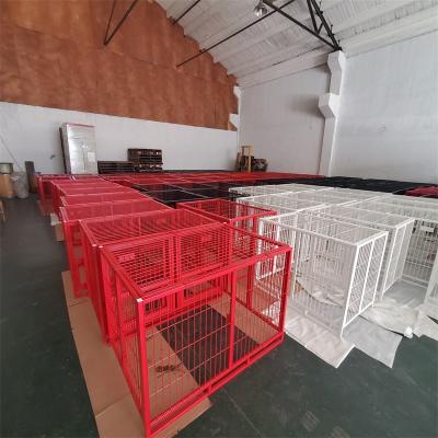 China Breathable colorful cute puppy iron cage04-XL cheap puppies for sale bully dog ​​bdx f150 128X74X106=50