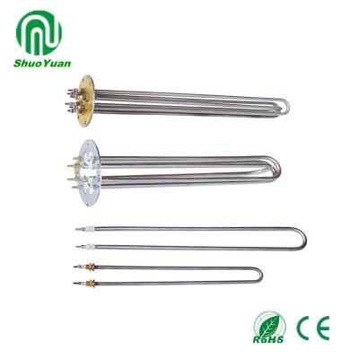 China Application Factory Direct Sales Russian Thermostat Flange Liquid Immersion Heating Electric Copper Material Heating Elements for sale