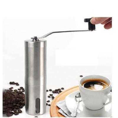 China Hot Selling Amazon Stainless Steel Coffee Grinder With Adjustable Ceramic Adjustable Grinding Portable Manual Core Small Burrs And Brush Coffee Clean Tools for sale