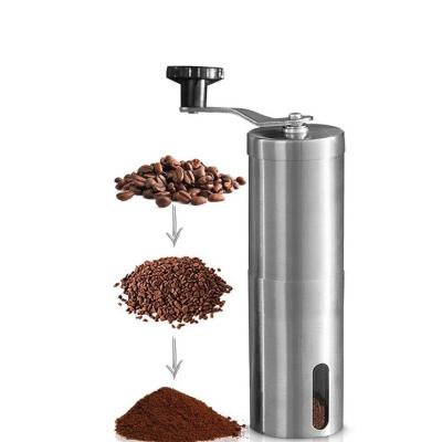 China Bean Hand Grinder Stainless Steel Comercial Adjustable Grinding Burr Coffee Grinder Manual Adjustable Arrangement Of Core Coffee for sale