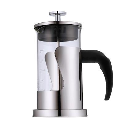 China WITH LID Electric Coffee Pot Stainless Steel Coffee Pot Borosilicate Glass French Press for sale