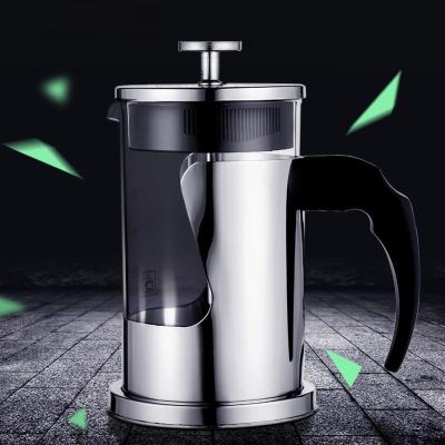 China WITH LID coffee maker filters 600ml 2 layers 34 oz coffee maker stainless steel french press for sale