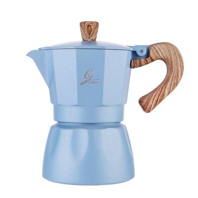 China WITH LID Wholesale High Quality Italian Aluminum Mocha Maker Coffee Mocha Pot 1 Cup Electric Coffee Pot for sale