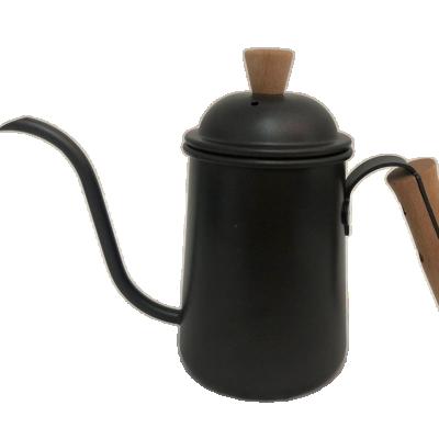 China WITH LID 650ml Goose Neck Drip Kettle Food Grade Coffee Maker Stainless Steel Coffee Pot With Handle for sale