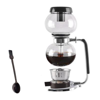 China Best Selling Hotel Food Grade Silicone Vacuum Balance Siphon Coffee Brewer Stainless Steel Coffee Maker for sale