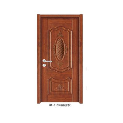 China Latest Sound Insulation China Simple Design Turkish Cheap Luxury Solid Wood Interior Wooden Door For House for sale