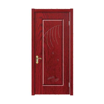 China Interior Sound Insulation PVC MDF Doors Design Home Office Modern Simple Melamine Wood Door With Frames for sale