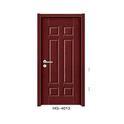 China Sound Insulation Interior Wood Molded Hdf Laminated 6 Panel White Wood Door Design for sale