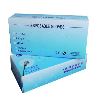 China Factory Recyclable Wholesale Customized Printing Disposable Logo Nitrile Glove Box Paper Packaging Boxes 100pcs Only Pack Packaging Box for sale