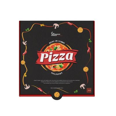 China Wholesale Recyclable Take Away Customized Printed High Quality Corrugated Pizza Paper Box Food Box With Logo for sale