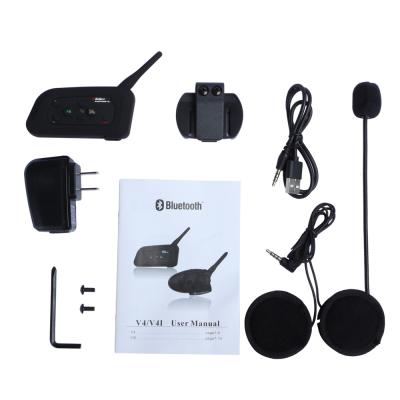 China V4 Helmets 1200M Motorbike Helmet BT 4 Riders Wireless Bluetooth Intercom Intercom BT Interphone For Motorcycle Riding Sports for sale