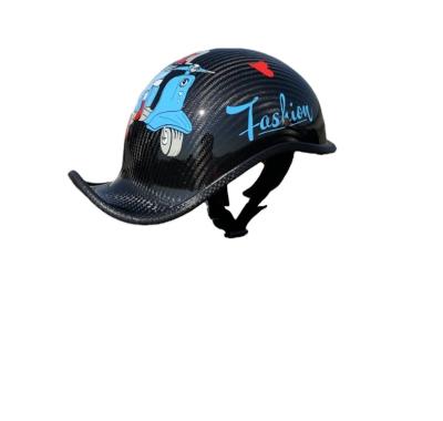 China Fashion Style Retro Motorcycle Half Helmet For Motorcyclist Carbon Fiber Helmet for sale