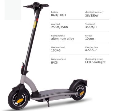 China 350w 2 Wheel Adult Electric Scooter Removable 10ah Battery 35km Foldable Waterproof For Europe USA Warehouse Drop Shipping for sale