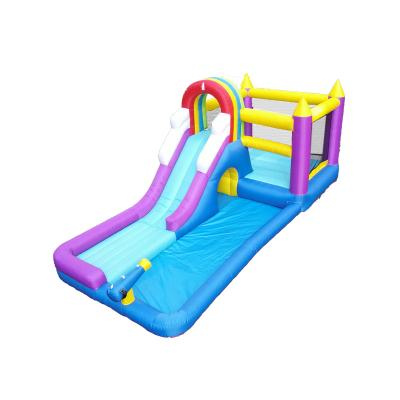 China 3-8 people are recommended inflatable water slide pool castle water slide bouncy backyard for sale